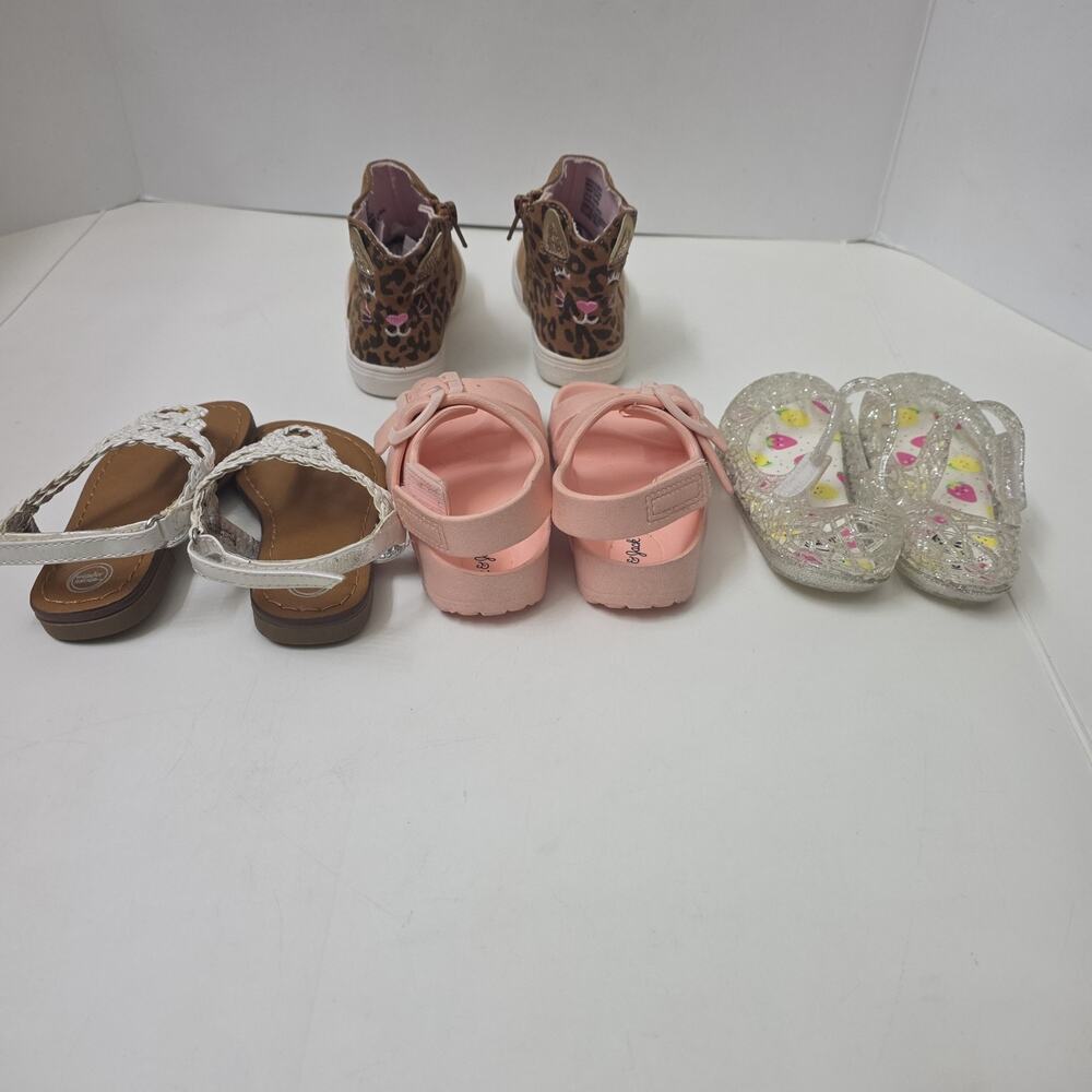 Lot Of 4 Pairs Of Toddler Girls Sz 6 Shoes Sandals + Boots Excellent Condition - Picture 6 of 9